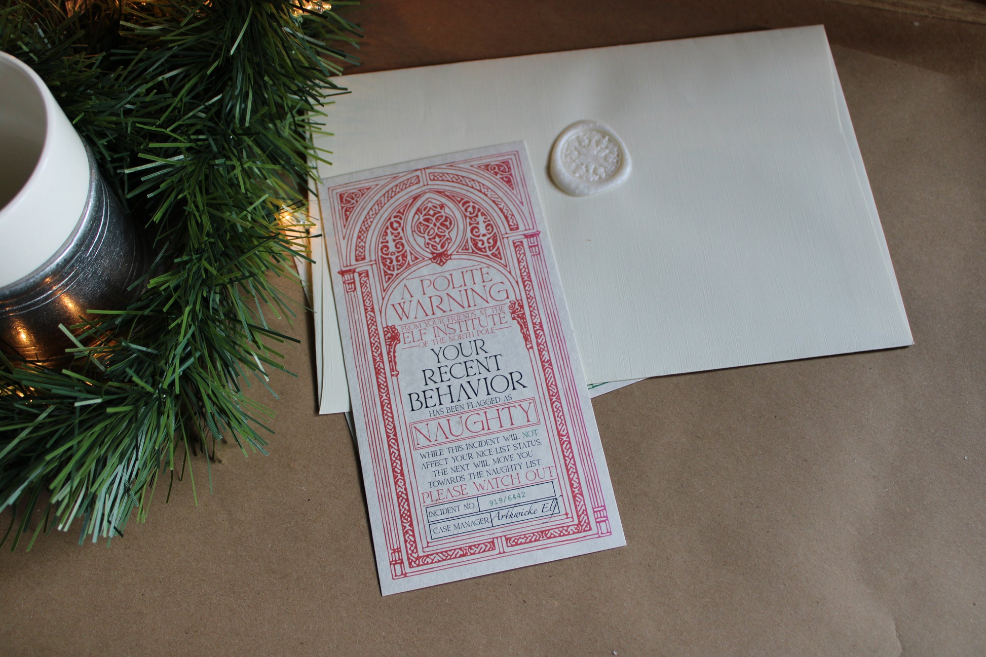 Naughty List Warning and Good List Certificate