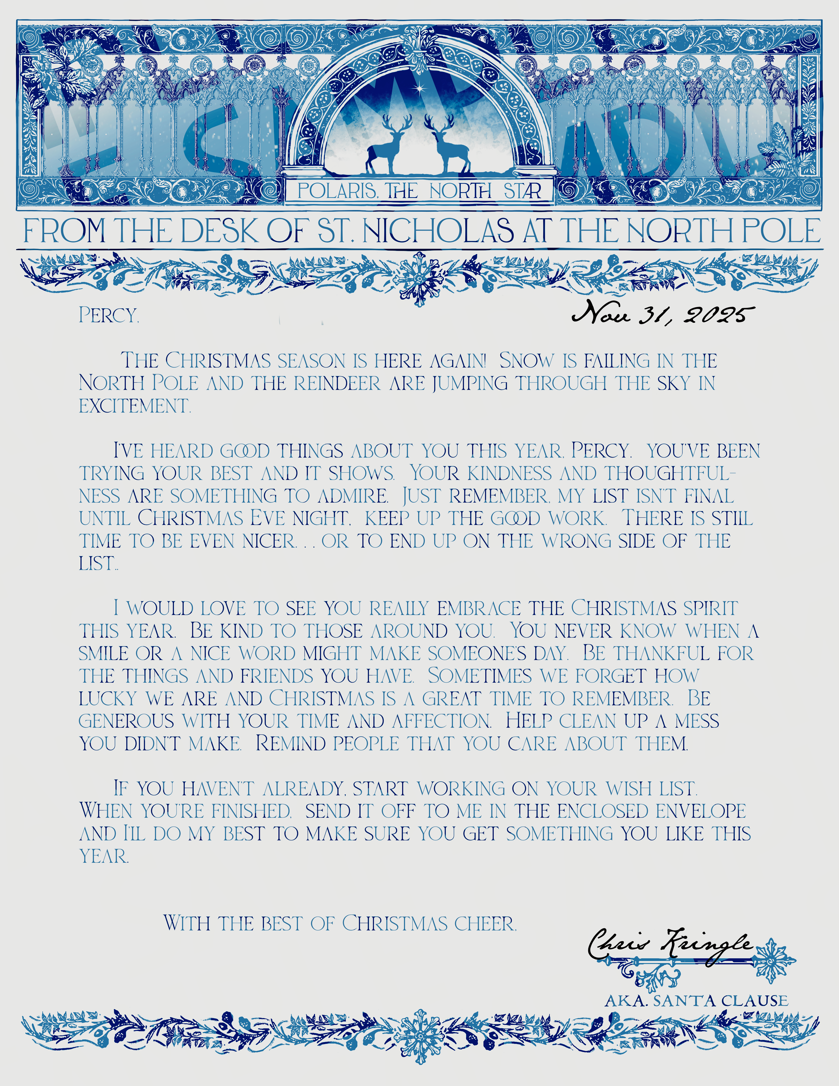 Santa Letter- North Pole Post