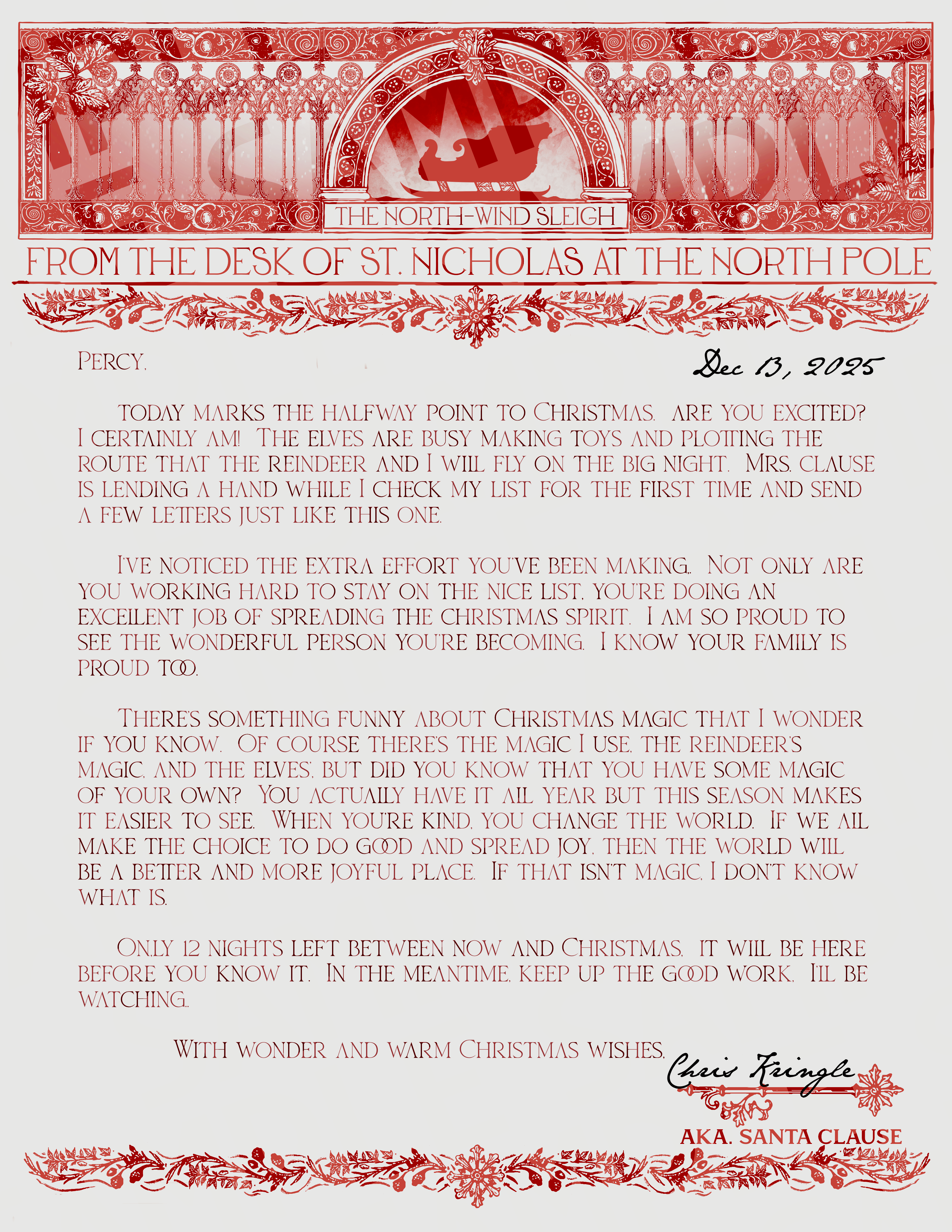 Santa Letter- North Pole Post