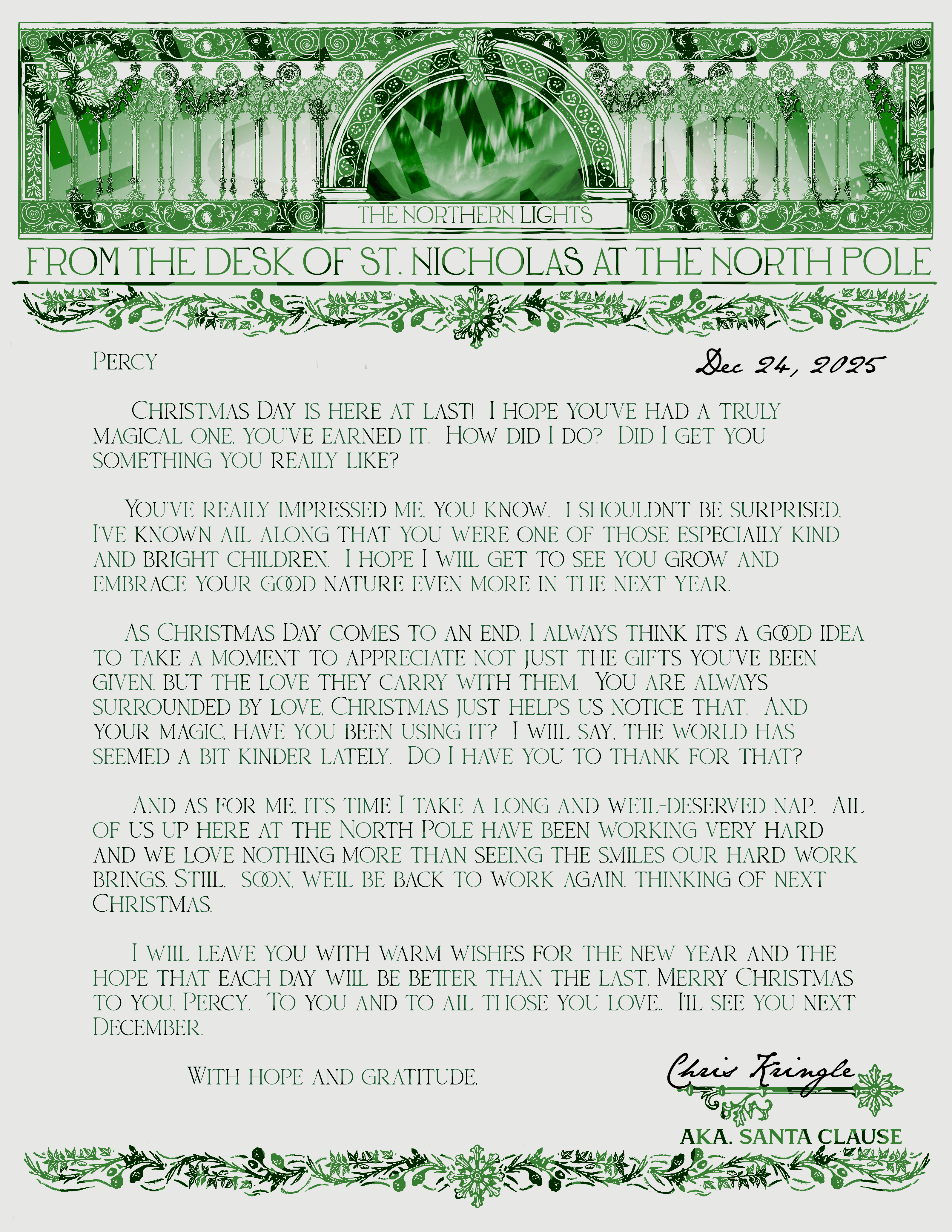 Santa Letter- North Pole Post