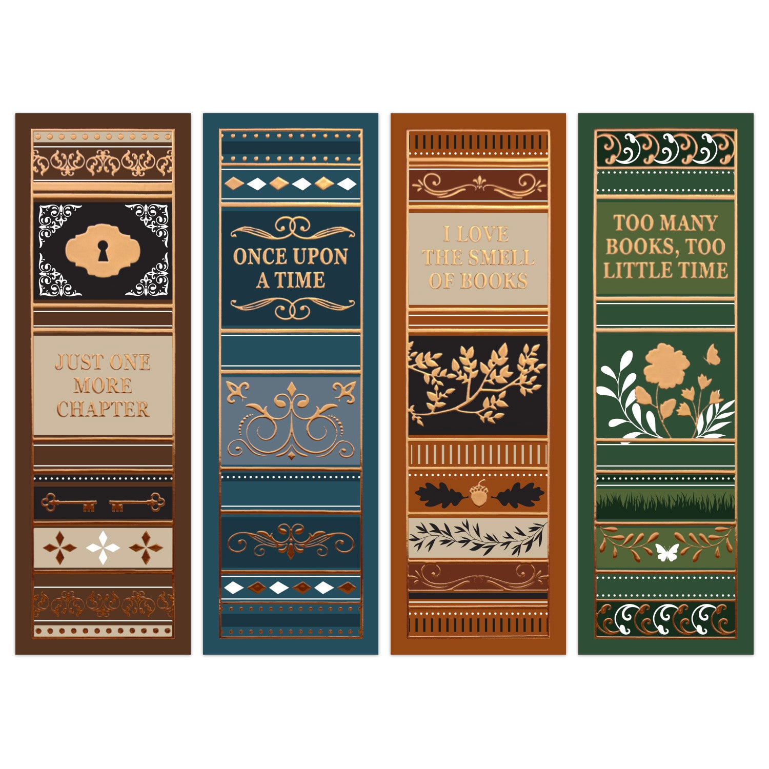 Book Spine Bookmark Set