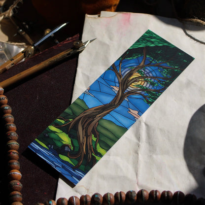 Dawn And Day Stained Glass Style Bookmark